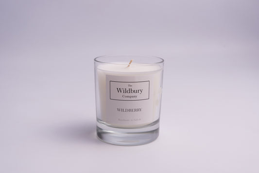 The Wildbury Company Wildberry Candle in Glass, White Wax